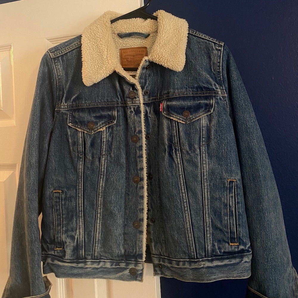 Levi’s Denim Sherpa Trucker Jacket